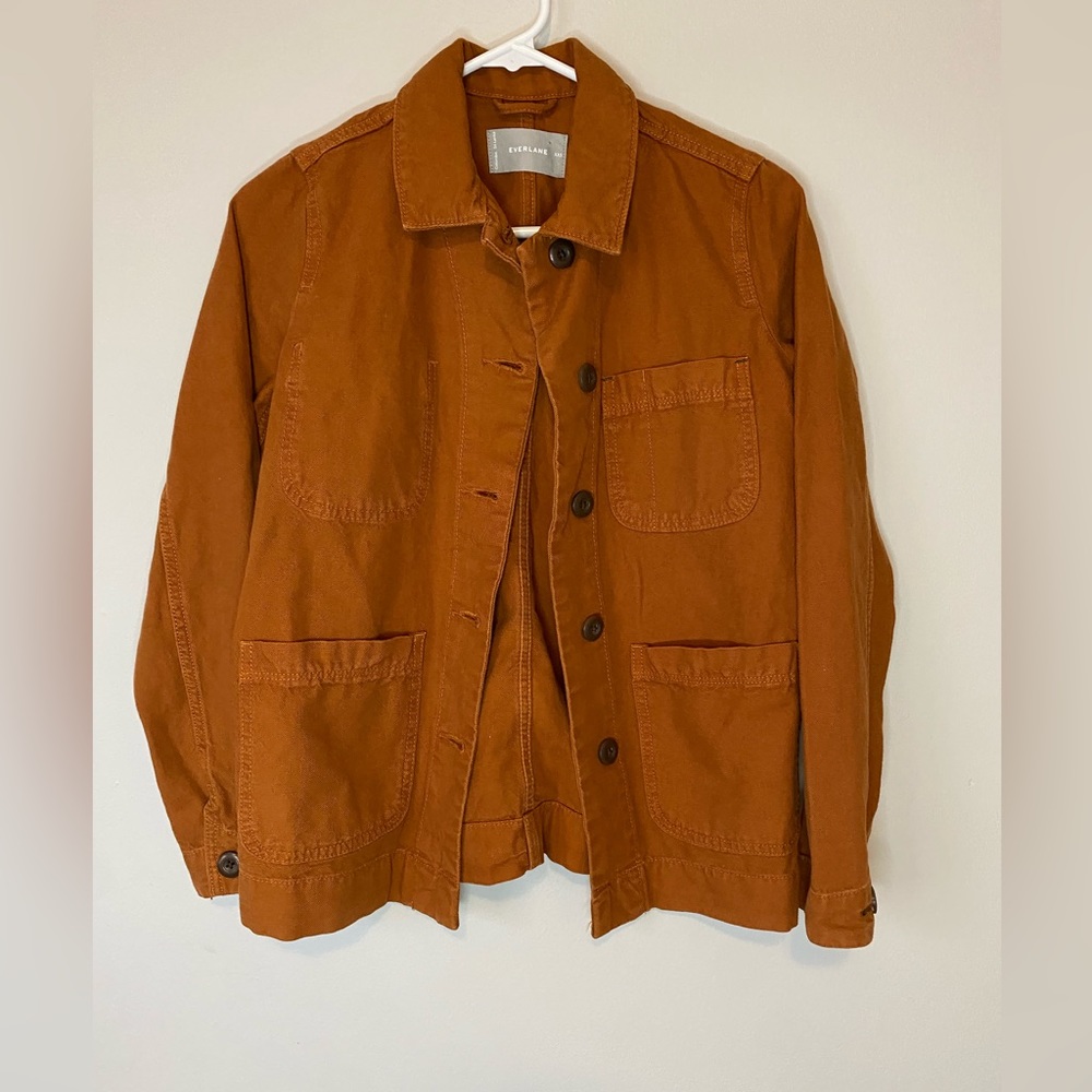 Everlane Chore Jacket Canvas Burnt Orange